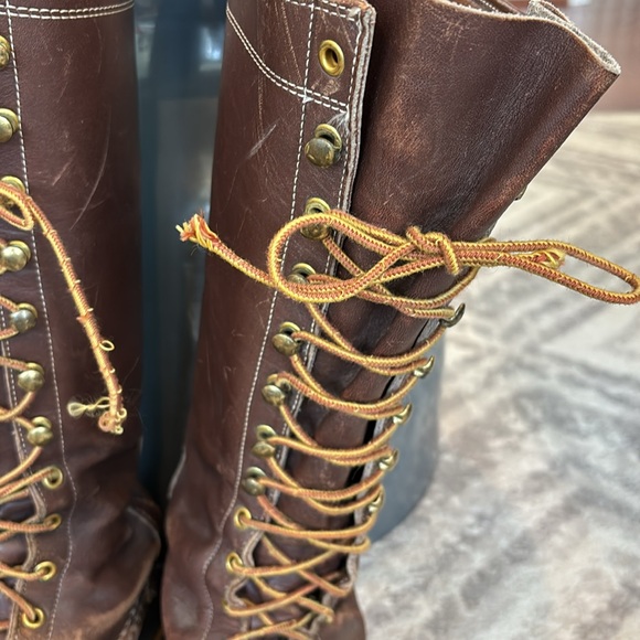 16” LL Bean vintage made USA Maine Hunting Store lace up boots waterproof 11 - Picture 7 of 17
